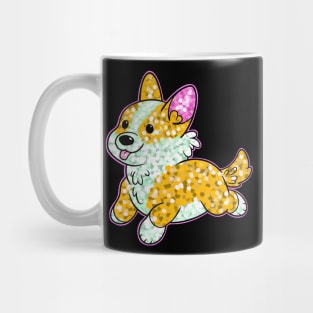 Cute Glitter Corgi Mug